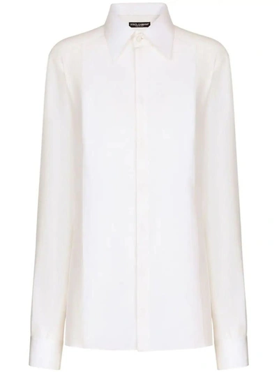Dolce & Gabbana Dolce&gabbana White Silk Shirt