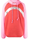 Erl Pink Rainbow Hoodie In Red