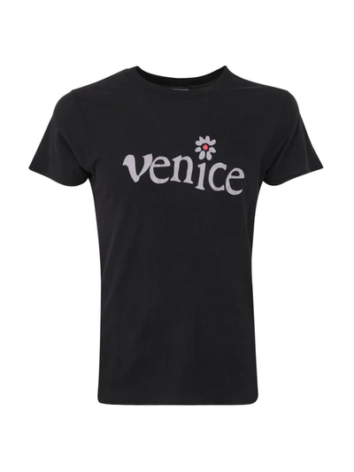 Erl Unisex Venice Tshirt Knit Clothing In Black