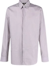 Fendi Men's Striped Cotton Shirt In Pink & Purple