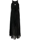 Filippa K Transparent Tie Detail Dress In Black