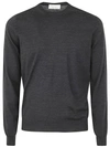 Filippo De Laurentiis Royal Merino Long Sleeves Crew Neck Sweater In Grey