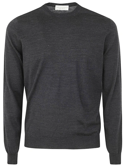 Filippo De Laurentiis Royal Merino Long Sleeves Crew Neck Jumper In Grey