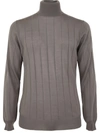Filippo De Laurentiis Royal Merino Long Sleeves Turtle Neck Sweater In Grey