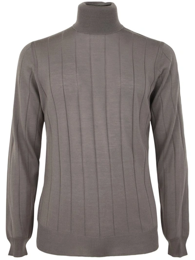 Filippo De Laurentiis Royal Merino Long Sleeves Turtle Neck Jumper In Grey