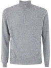 FILIPPO DE LAURENTIIS FILIPPO DE LAURENTIIS WOOL CASHMERE LONG SLEEVES HALF ZIPPED SWEATER CLOTHING