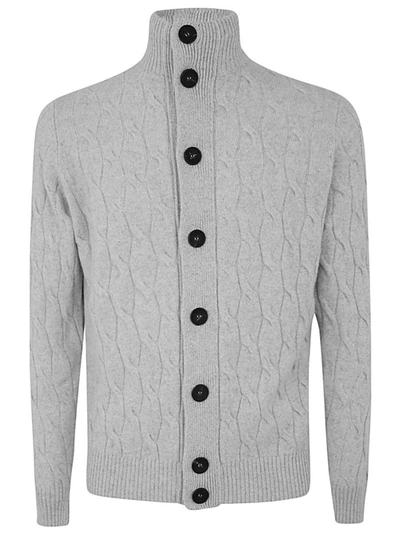 Filippo De Laurentiis Wool Cashmere Blouson With Braid Clothing In Grey