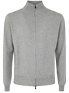 Filippo De Laurentiis Full Zipped Sweater Wool Cashmere In Grey