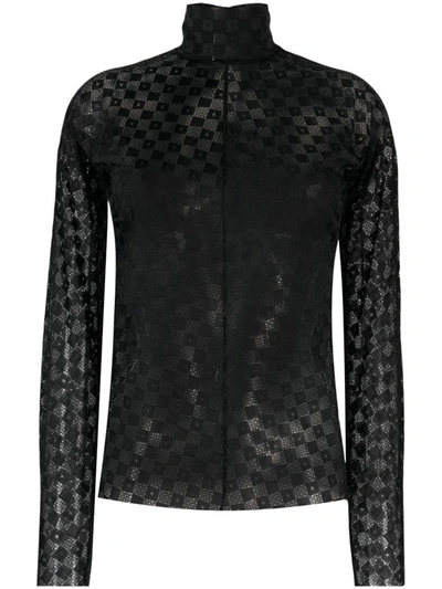 Forte Forte Forte_forte Damier Lace Shirt Clothing In Black