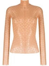 Forte Forte Lace-detail Long-sleeved Top In Nude & Neutrals