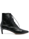 FORTE FORTE FORTE_FORTE LACED UP LEATHER ANCKLE BOOTS SHOES