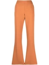 Forte Forte Pressed-crease Tailored Trousers In Pink & Purple