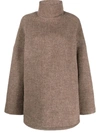 Gauchère Roll-neck Drop-shoulder Jumper In Brown