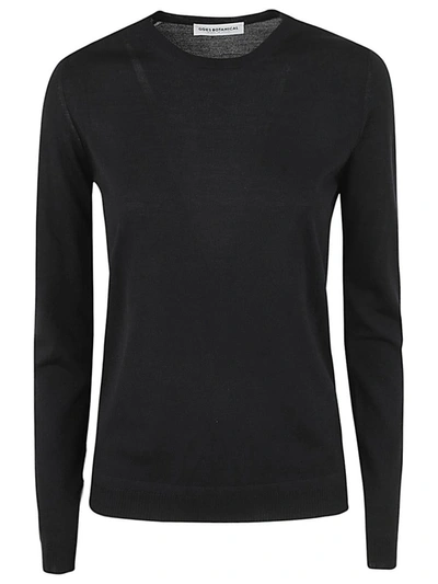 Goes Botanical Long Sleeves Crew Neck Sweater In Black