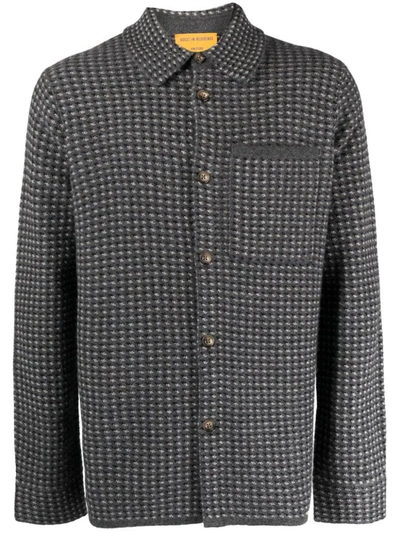 Guest In Residence Tweed-work Cashmere Shirt In Charcoal Oatmeal Midnight