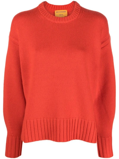 Guest In Residence Cozy Cashmere Crewneck Sweater In Cherry