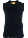 Guest In Residence Tailored Cashmere Vest In Midnight