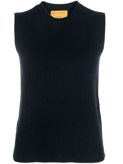 Guest In Residence Cashmere Ribbed Top In Midnight