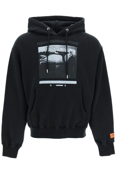 Heron Preston Heron Graphic-print Hoodie In Black