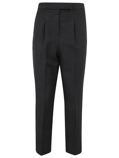 Ibrigu Flared Emobroidered Trousers In Black