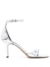 Isabel Marant Ailisa Leather Sandals In Grey
