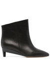 Isabel Marant Deyan Leather Ankle Boots In Black