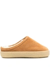 Isabel Marant Fozee Suede Flatform Mules In Brown