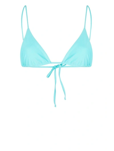 Jade Swim Via Triangle Bikini Top In Blue