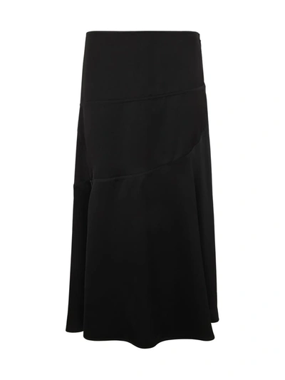 Jil Sander Sustainable Fluid Viscose Skirt 16 In Black