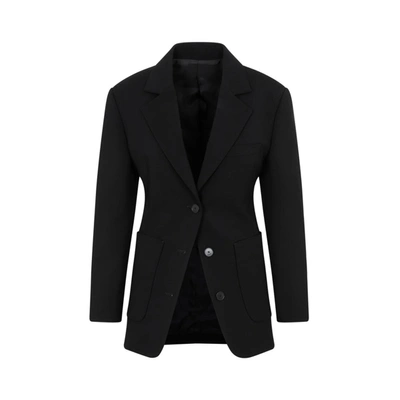 Victoria Beckham Lanvin Waisted Single Breasted Jacket In Black
