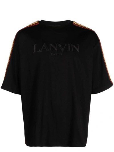 Lanvin Crewneck Cotton T-shirt In Black