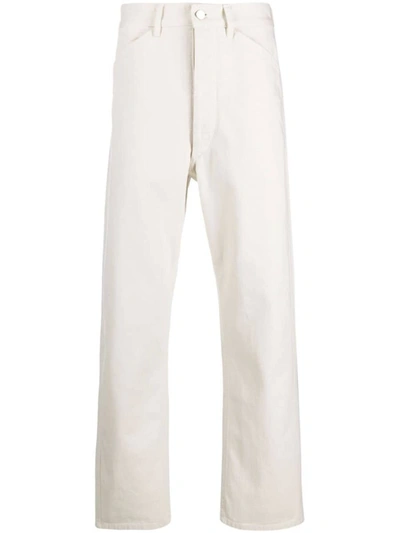 Lemaire Pants In Green Cotton In White