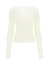 Low Classic Cut-out Detail Long-sleeve Top In White