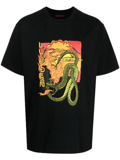Lu'u Dan Black Snake T-shirt In Black Snake In The City