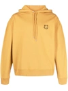 Maison Kitsuné Tonal Fox Head Patch Oversize Hoodie Clothing In Yellow
