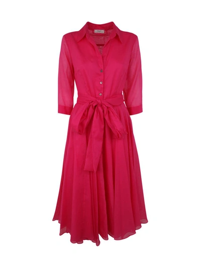 Nina 14.7 Cotton Voille Dress In Pink