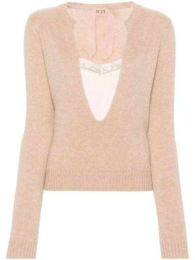 N°21 Sweater Clothing In Nude & Neutrals