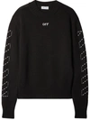 OFF-WHITE OFF-WHITE CREW-NECK SWEATER WITH ARROWS EMBROIDERY