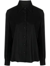 Officine Generale Long-sleeve Virgin Wool Shirt In Black