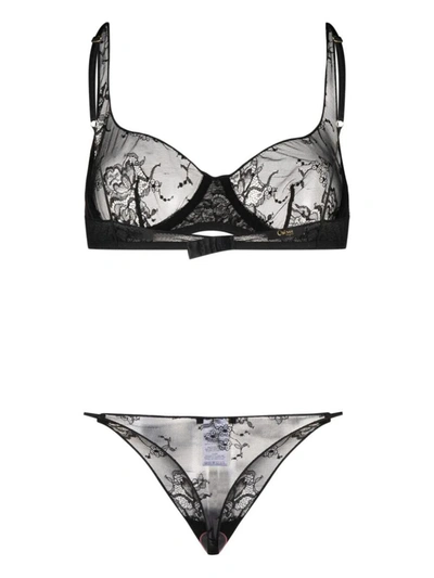 Oseree Oséree Soft Lace Bralette Set Clothing In Black