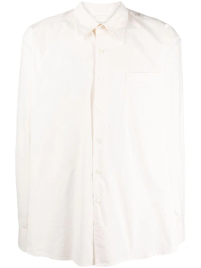 Our Legacy Above Shirt In Jet Stream White Poplin