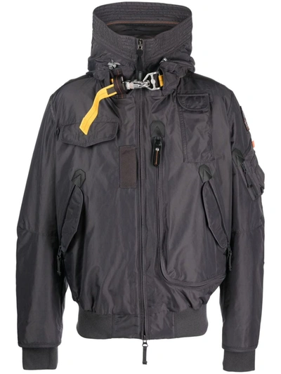 Parajumpers Gobi Logo-patch Hooded Jacket In Blue