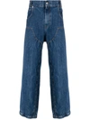 Paura High-rise Wide-leg Jeans In Blue