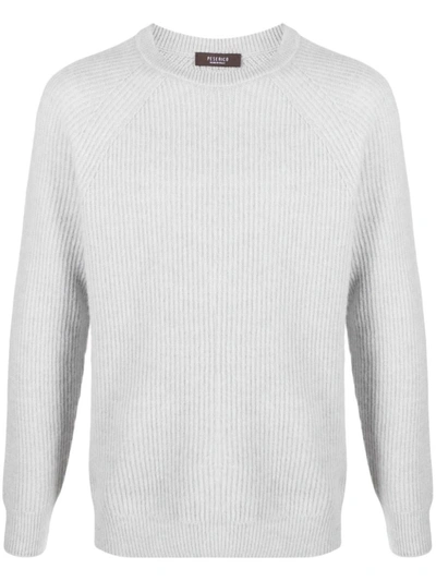 Peserico Crew-neck Ribbed Jumper In 76a