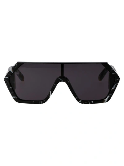 Philipp Plein Spp047 Sunglasses In 0z21 Nero Marmorizzato