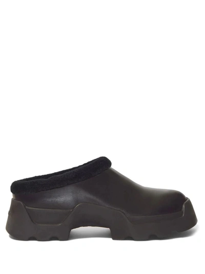 Proenza Schouler Stomp Leather Clogs In Black