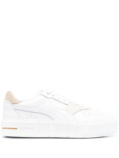 Puma Women's Cali Court Casual Sneakers From Finish Line In  White/granola