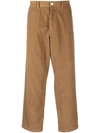 Ranra Corduroy Straight-leg Trousers In Brown