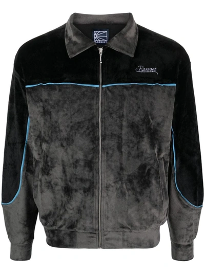 rassvet velours sports jacket (blue) | a.plus