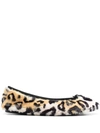 Repetto Leopard Print Ballet Shoes In 1230 Fauve